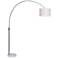 Renwil Cassell 82 1/2" High Nickel and White Marble Arc Floor Lamp