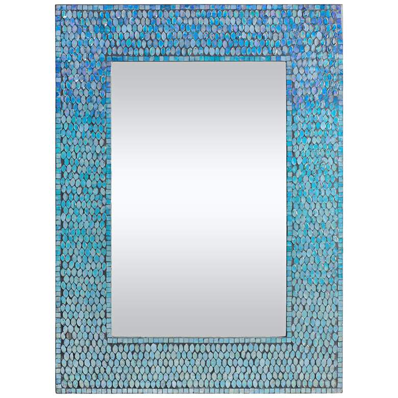 Image 2 Renwil Catarina Tropical Sea Blue 23" x 31" Mosaic Wall Mirror