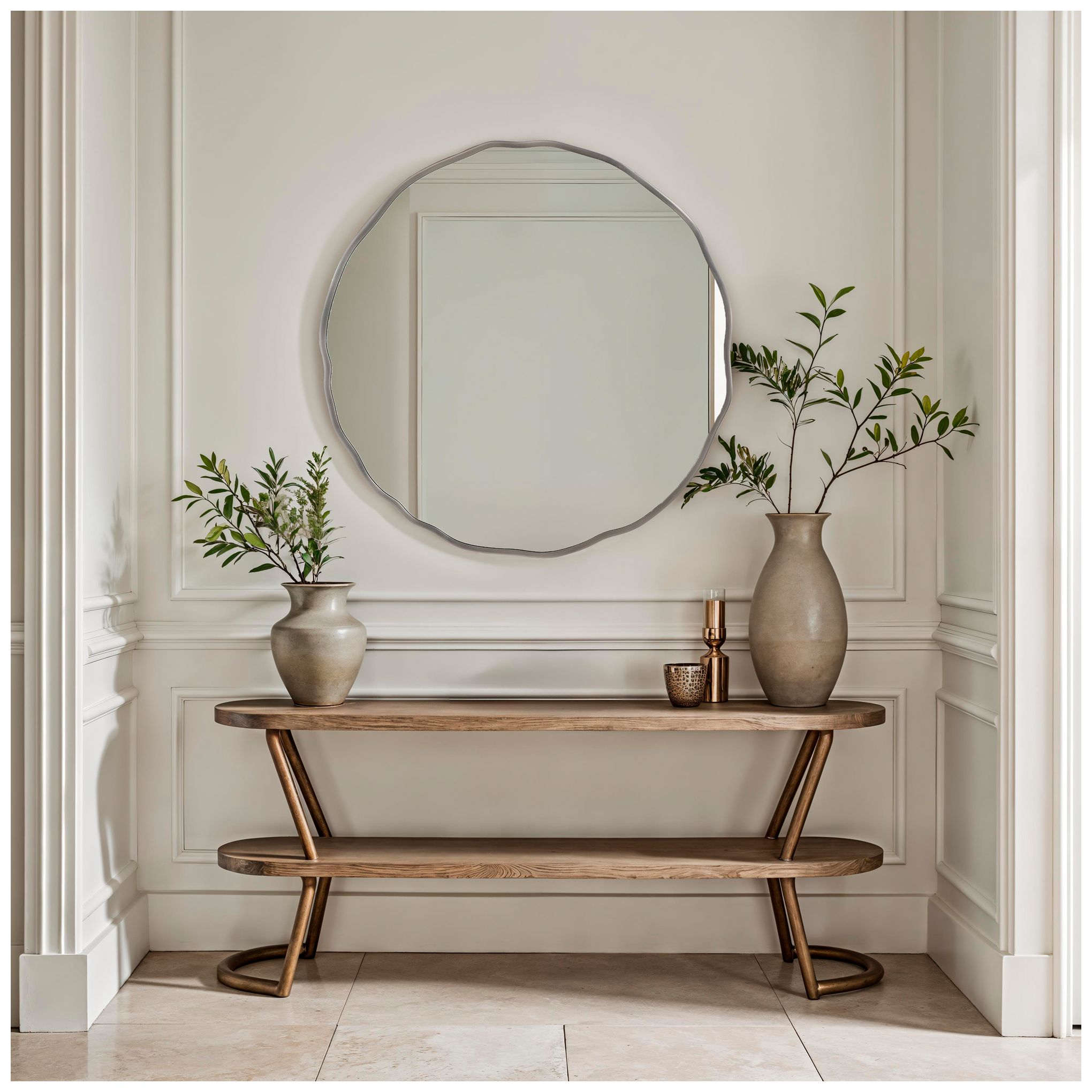 Image 3 Renwil Cerro 30" H x 30" W Wall Mirror, Silver more views