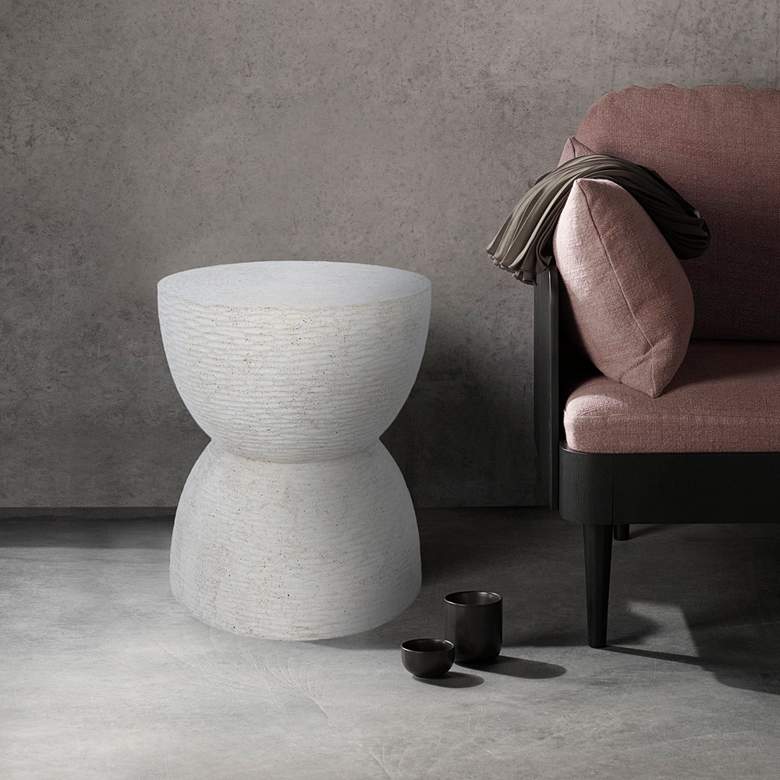 Image 7 Renwil Chayton 15 1/4" Wide Natural Stone Indoor/Outdoor Side Table more views