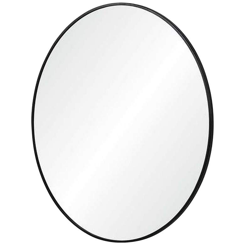 Image 4 Renwil Claribel Black Powder-Coated Iron 30" Round Wall Mirror more views