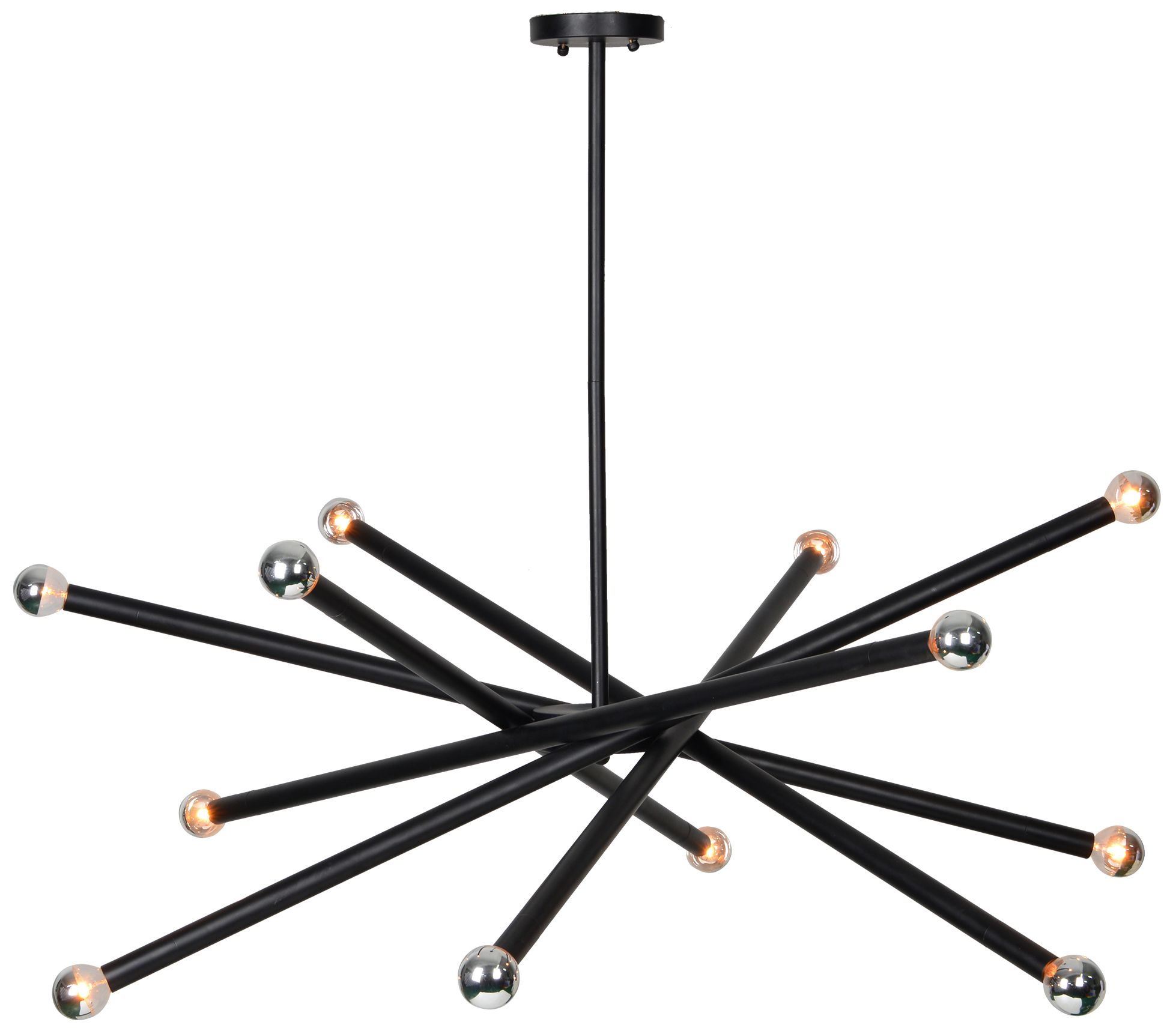 Image 2 Renwil Clemente Iron Black Powder Coated Ceiling Fixture 36x40x40" more views