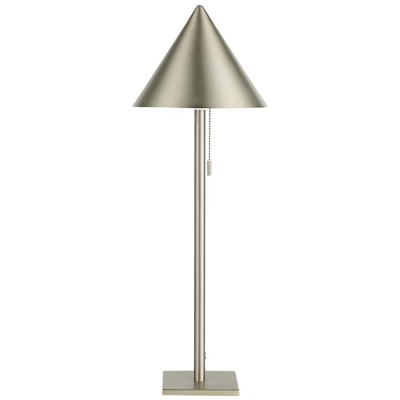 Image 2 Renwil Cone Shade 25" High Modern Metal Pull Chain Table Lamp