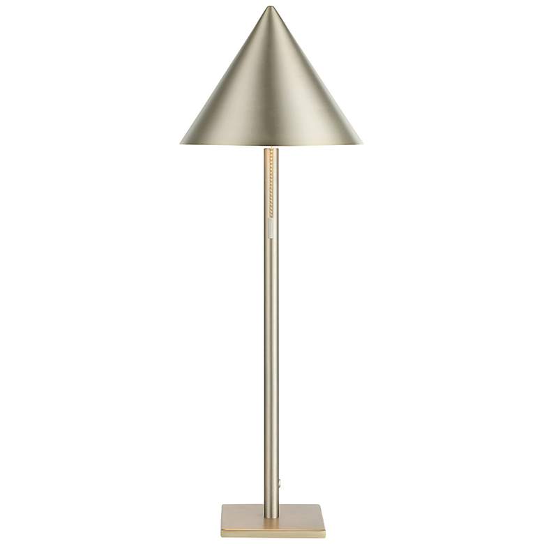 Image 5 Renwil Cone Shade 25" High Modern Metal Pull Chain Table Lamp more views