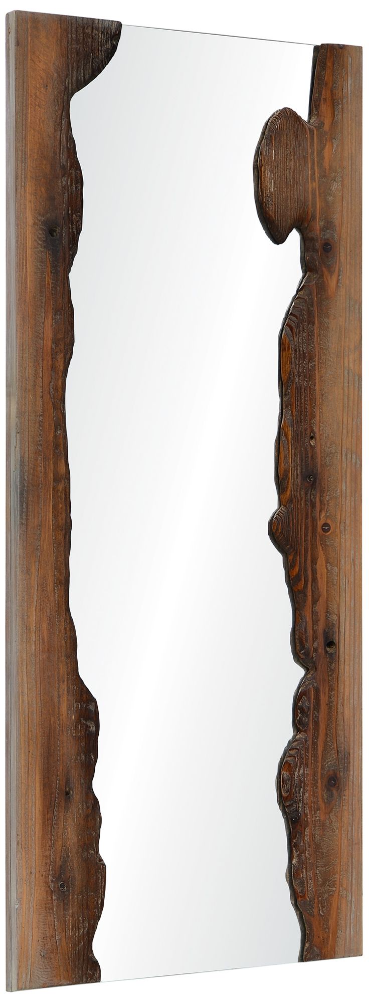 Renwil Connix 50" Tall Rectangle Wall Mirror, Brown