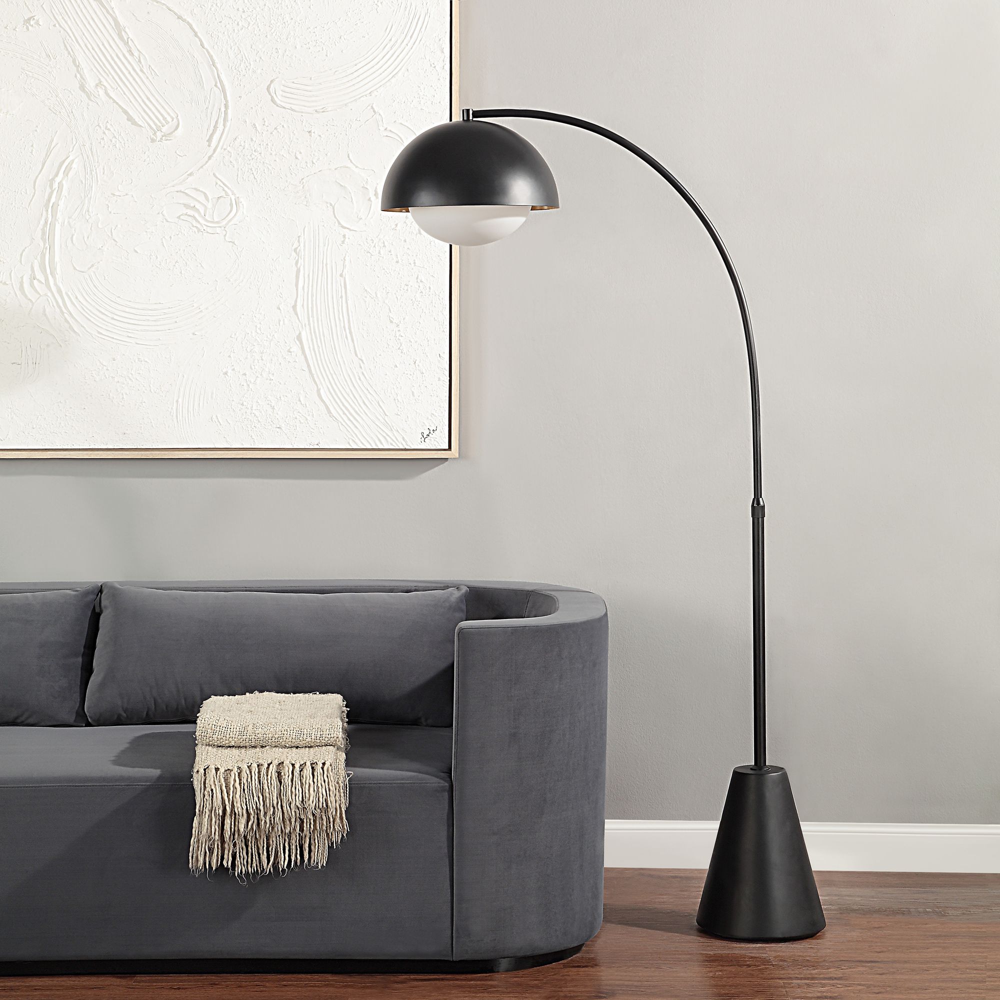 Image 6 Renwil Cooke Matte Black Floor Lamp 38x65 - 75 ADJ.x15.75 more views