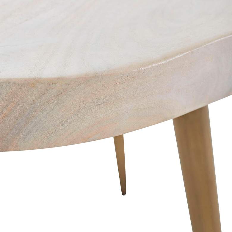 Image 5 Renwil Core 30" Wide Brass and Whitewash Wood Modern Coffee Table more views