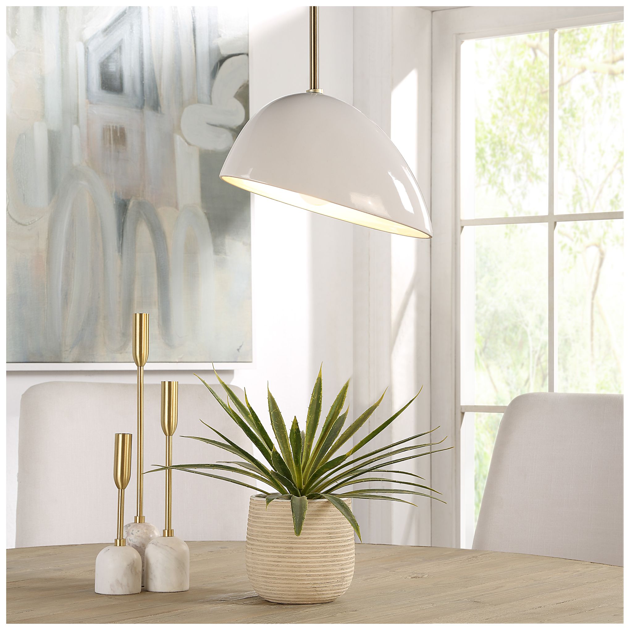 Renwil Corio Ceramic Gloss Glazed Off-White Ceiling Fixture 11.75x8.75x7&am