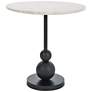 2_Renwil Corrine 20" Wide Matte Black and Natural White Side Table