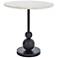 Renwil Corrine 20" Wide Matte Black and Natural White Side Table