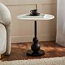 1_Renwil Corrine 20" Wide Matte Black and Natural White Side Table