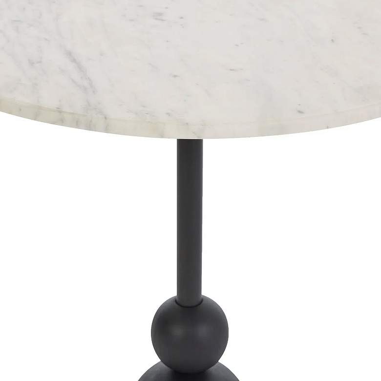 Image 3 Renwil Corrine 20" Wide Matte Black and Natural White Side Table more views