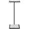 Renwil Danica 8" Wide Matte Black Rectangular Side Table