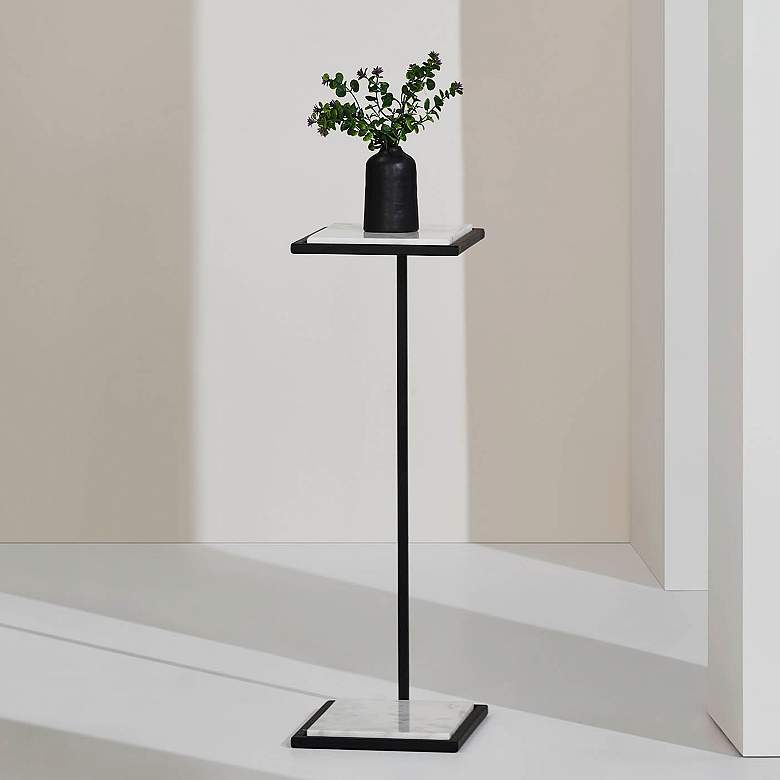 Image 1 Renwil Danica 8" Wide Matte Black Rectangular Side Table
