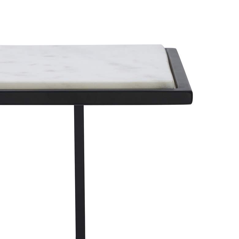 Image 3 Renwil Danica 8" Wide Matte Black Rectangular Side Table more views