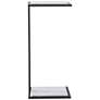 5_Renwil Danica 8" Wide Matte Black Rectangular Side Table more views