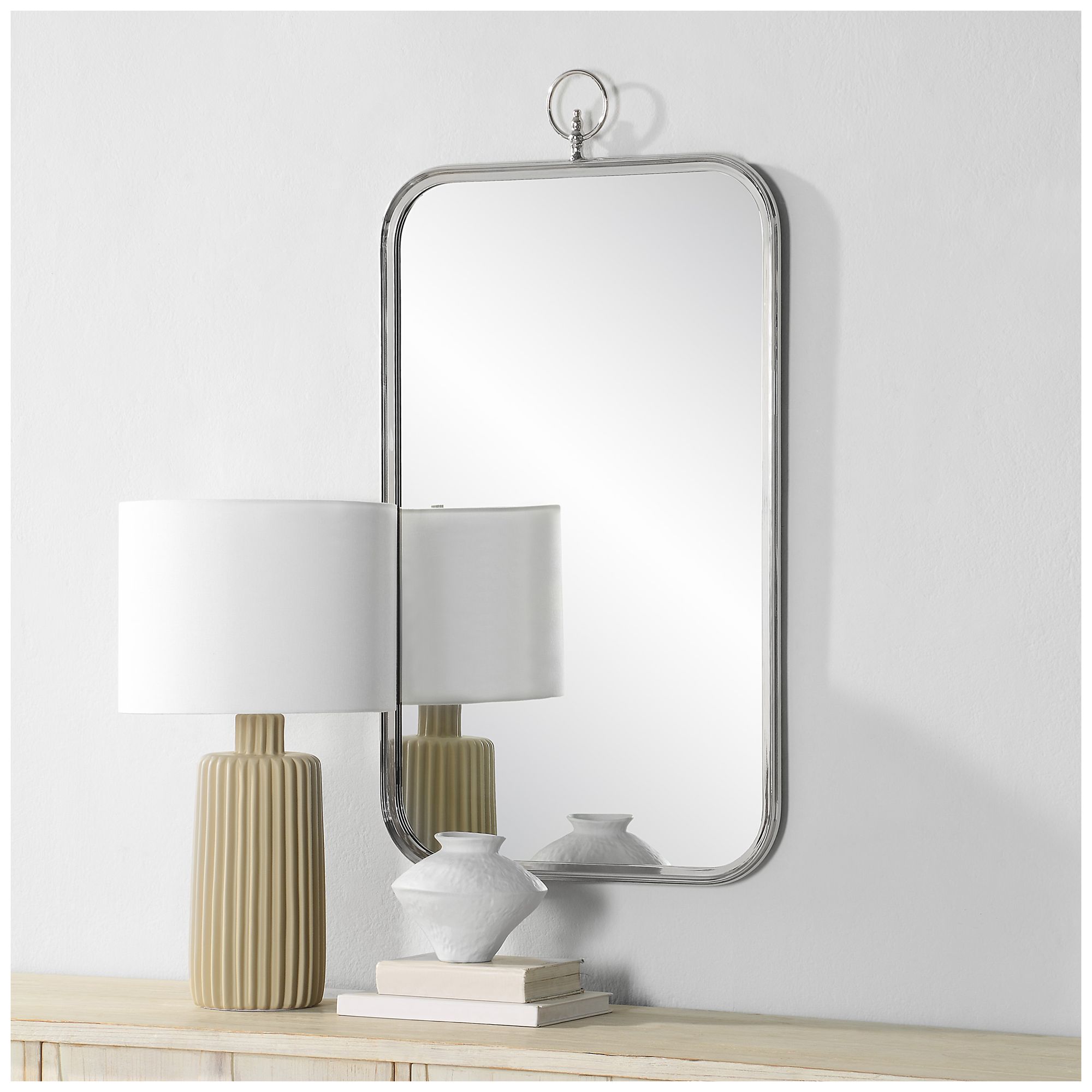Image 2 Renwil Dios 39.5" Tall Rectangle Wall Mirror, Grey more views