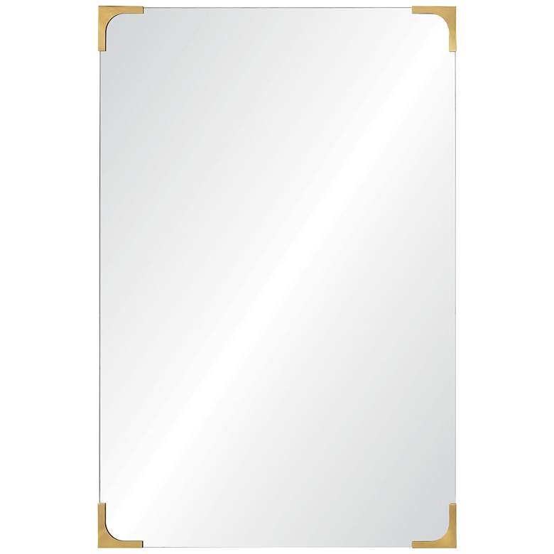 Image 2 Renwil Eros 24" x 36" Antique Brass Rectangular Wall Mirror