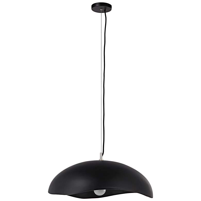 Image 1 Renwil Filomena Concrete Matte Black Ceiling Fixture Dia-22x8.75"H