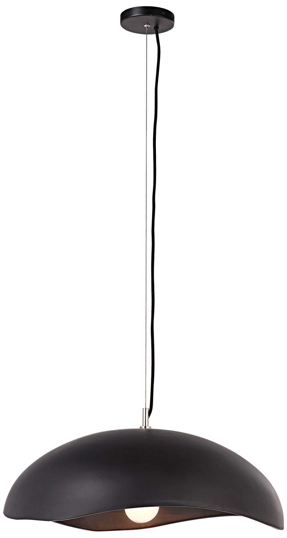 Renwil Filomena Concrete Matte Black Ceiling Fixture