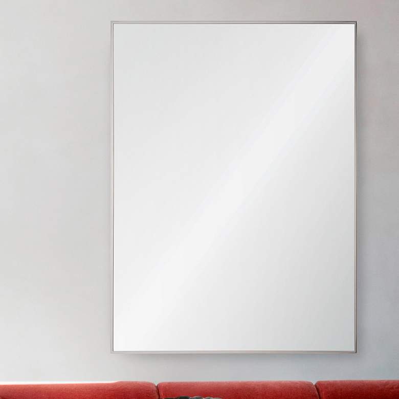 Image 1 Renwil Fiorelle Polished Stainless Steel 30" x 40" Wall Mirror