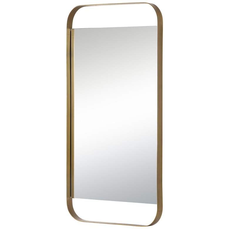 Image 3 Renwil Florin Antique Brass 20" x 38" Rectangular Wall Mirror more views