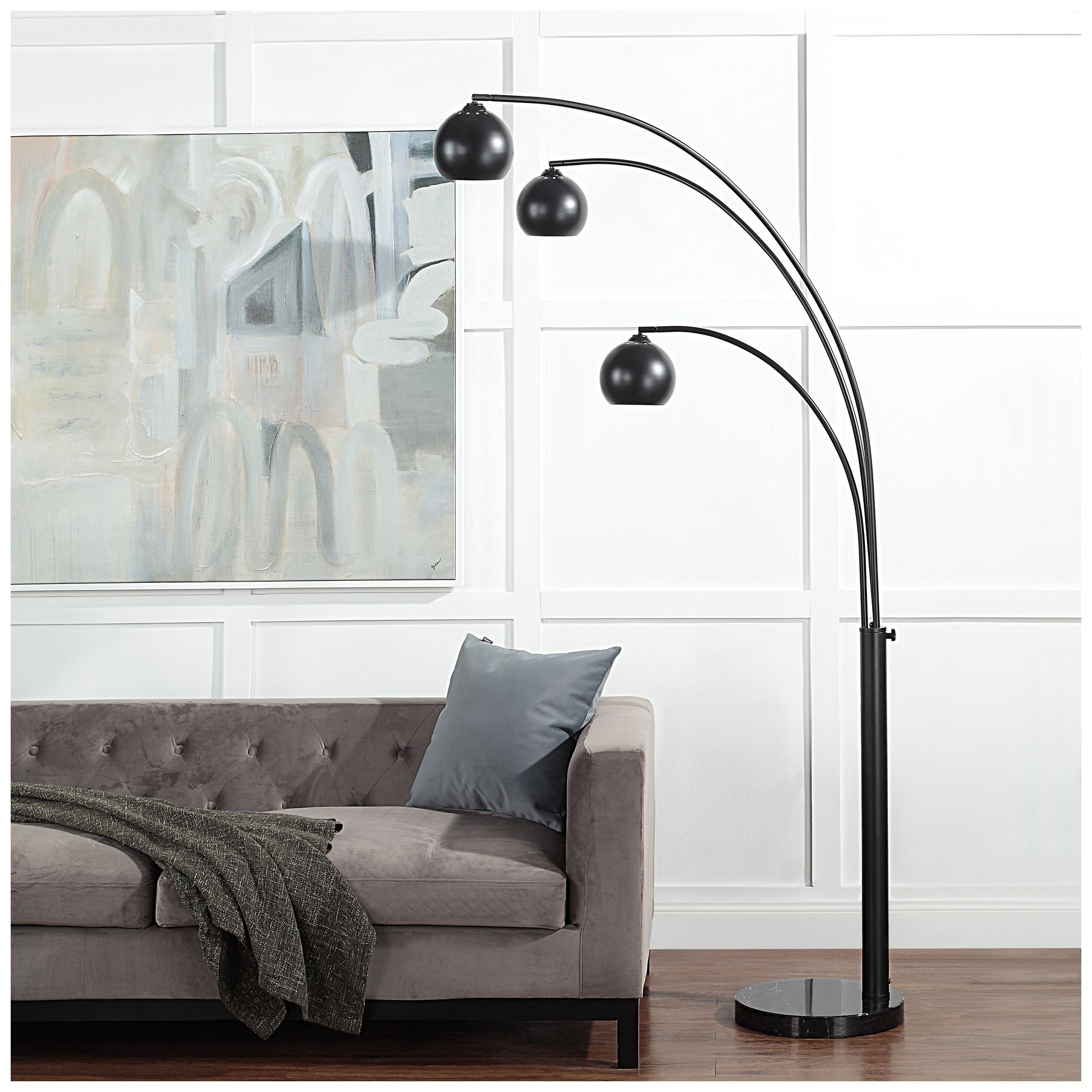 Image 6 Renwil Folia 87" High 3-Light Black Finish Modern Arc Floor Lamp more views