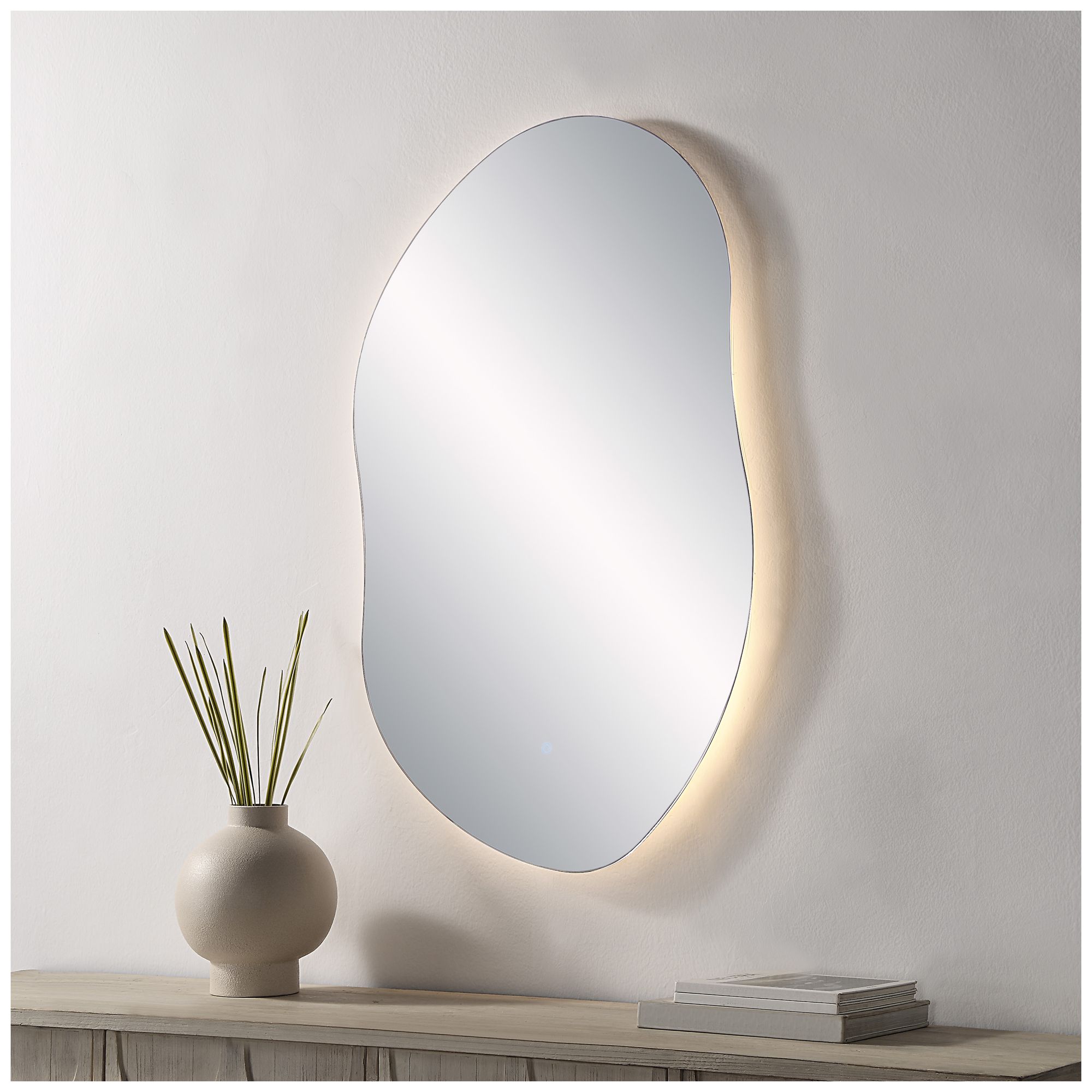 Image 2 Renwil Forli 45" Tall Irregular LED Mirror, Clear more views