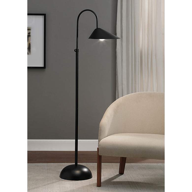Image 1 Renwil Forte 68.5" Wide Iron Matte Black and Gold Floor Lamp