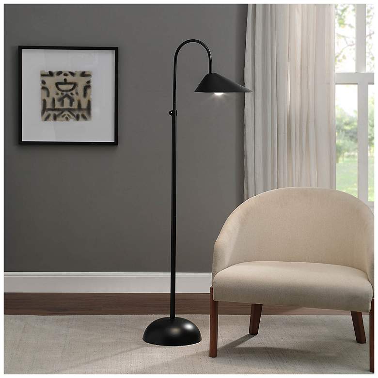 Image 4 Renwil Forte 68.5" Wide Iron Matte Black and Gold Floor Lamp more views