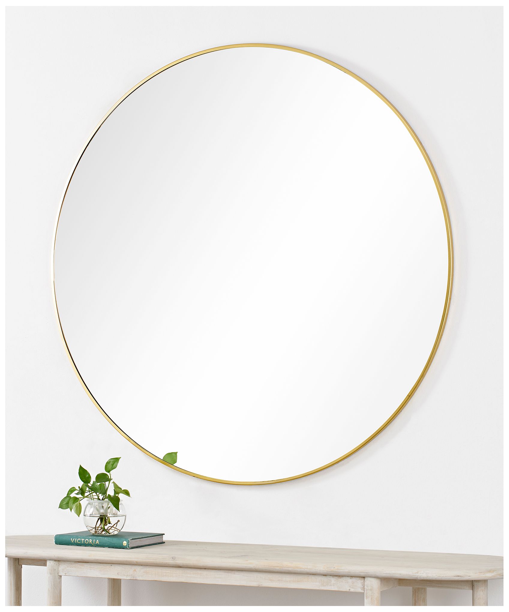 Image 3 Renwil Fragoso 48" Tall Round Wall Mirror, Yellow more views