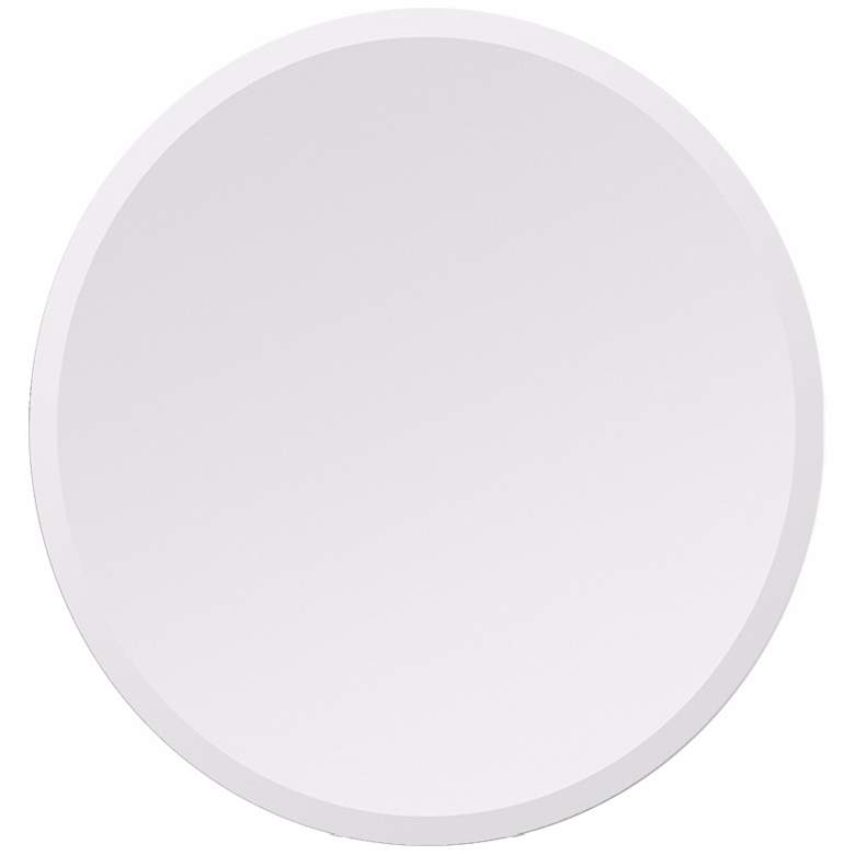 Image 1 Renwil Frameless Beveled 30" Wide Round Wall Mirror