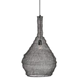 Renwil Garatun 15" Wide Black Mesh Metal Pendant Light