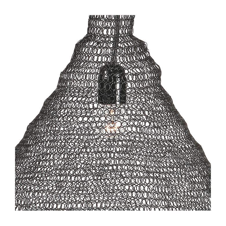 Image 3 Renwil Garatun 15" Wide Black Mesh Metal Pendant Light more views