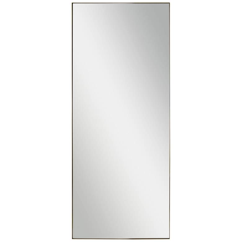 Image 3 Renwil Geranium Antique Brass 30" x 72" Rectangular Floor Mirror