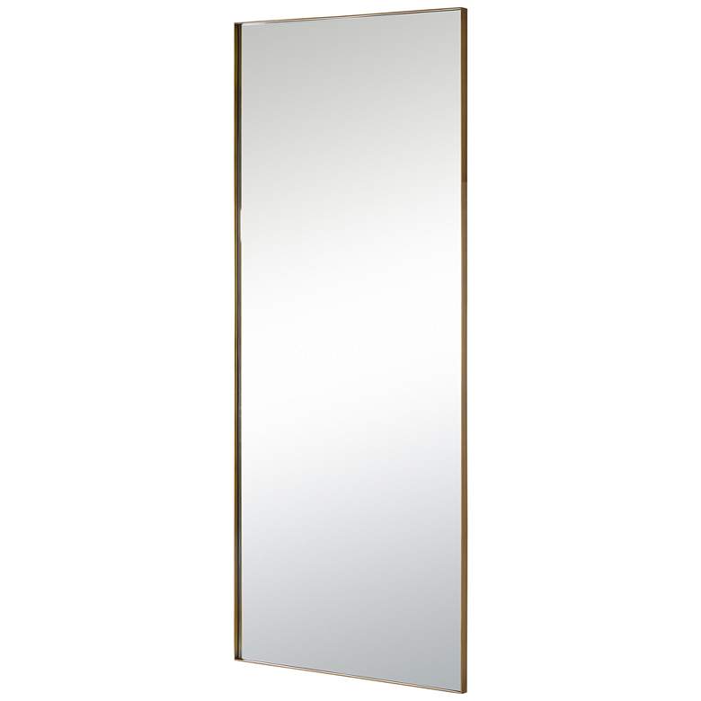 Image 4 Renwil Geranium Antique Brass 30" x 72" Rectangular Floor Mirror more views