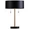 Renwil Gillian 17" High Iron Gold and and Black Marble Table Lamp
