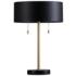 Renwil Gillian 17" High Iron Gold and and Black Marble Table Lamp