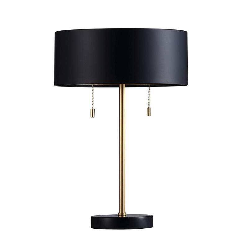 Image 3 Renwil Gillian 17" High Iron Gold and and Black Marble Table Lamp more views