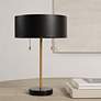 6_Renwil Gillian 17" High Iron Gold and and Black Marble Table Lamp more views