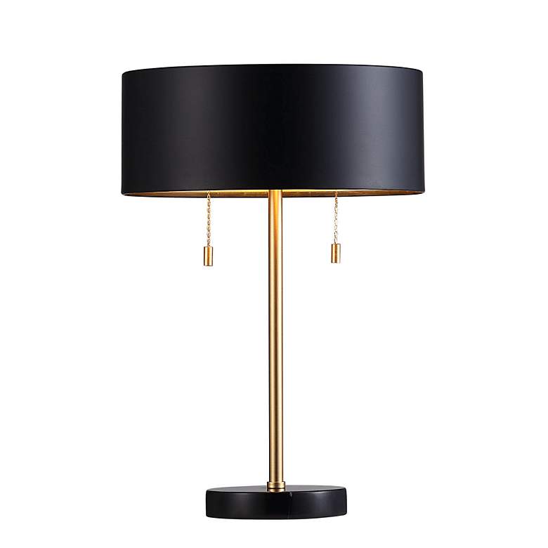 Image 7 Renwil Gillian 17" High Iron Gold and and Black Marble Table Lamp more views