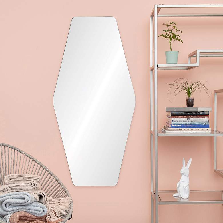 Image 1 Renwil Glenden Frameless 24" x 48" Hexagon Wall Mirror