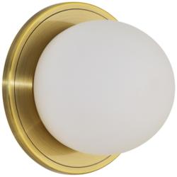 Renwil Hugo Plated Antique Brushed Brass Wall Sconce Dia-6.5x4.25"H