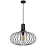 2_Renwil Ione 19 3/4" Wide Textured Black Open Cage Pendant Light