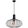 Renwil Ione 19 3/4" Wide Textured Black Open Cage Pendant Light