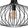 3_Renwil Ione 19 3/4" Wide Textured Black Open Cage Pendant Light more views