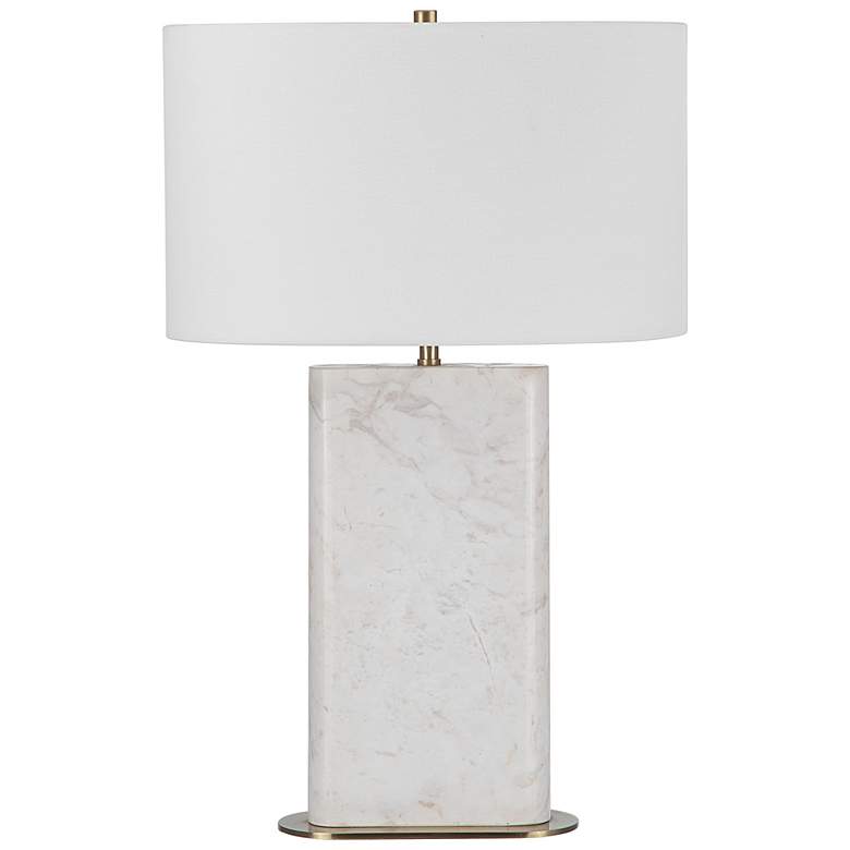 Image 1 Renwil Irisa 26 3/4" High Modern Natural Honed White Marble Table Lamp