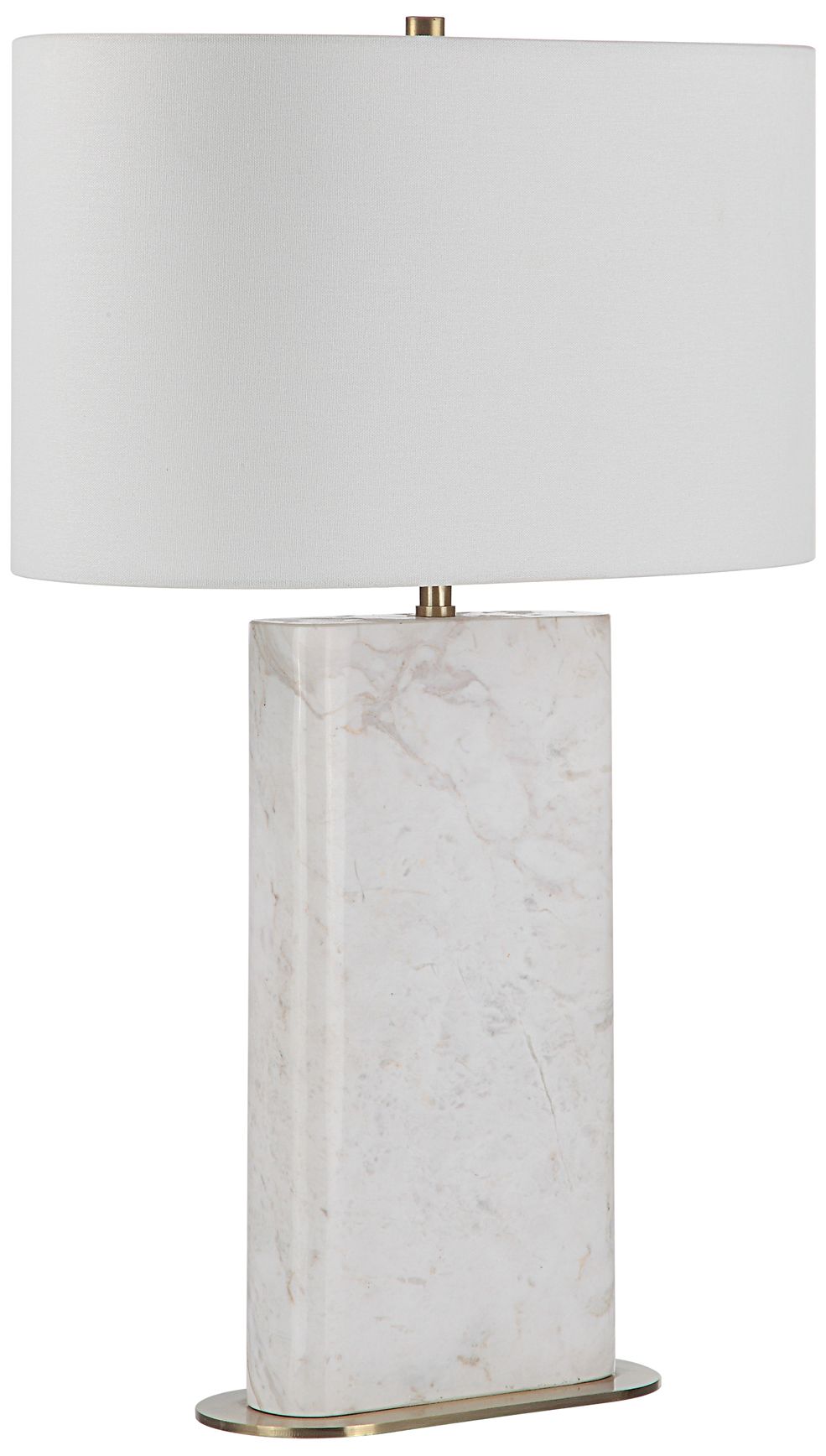 Image 4 Renwil Irisa 26 3/4" High Modern Natural Honed White Marble Table Lamp more views