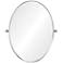 Renwil Jacinda Polished Nickel 24" x 30" Oval Wall Mirror