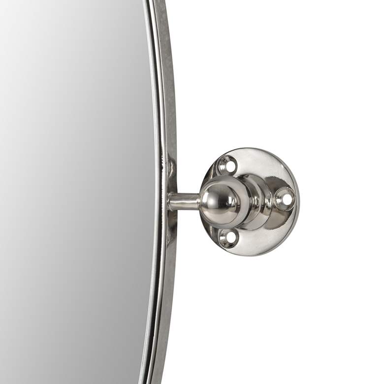 Image 4 Renwil Jacinda Polished Nickel 24" x 30" Oval Wall Mirror more views